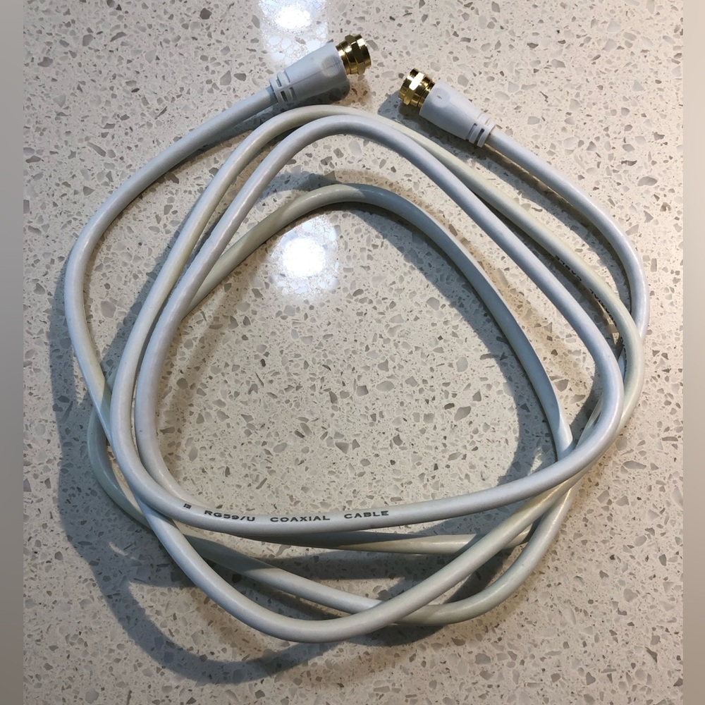✨$8 Clear Out ✨Internet Cord for Modem - 6 Foot Coaxial Cable - RG59/U